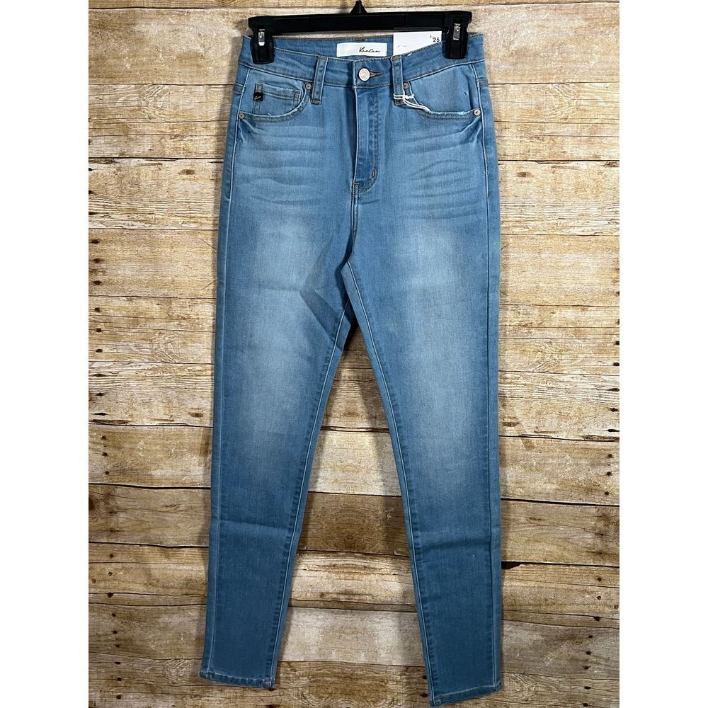 KANCAN HIGH RISE LIGHT WASH SUPER SKINNY CASUAL CLASSIC EVERYDAY WEAR JEANS
